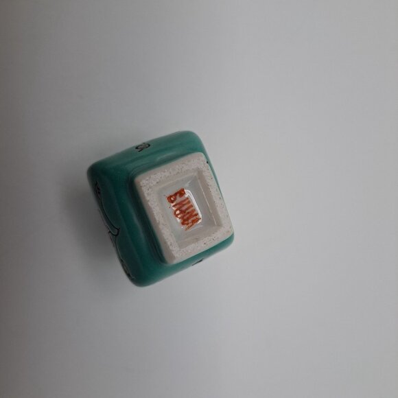 Miniature Hand Painted Floral Turquoise Ceramic Vase Ornament Collectible Decor - Picture 3 of 8